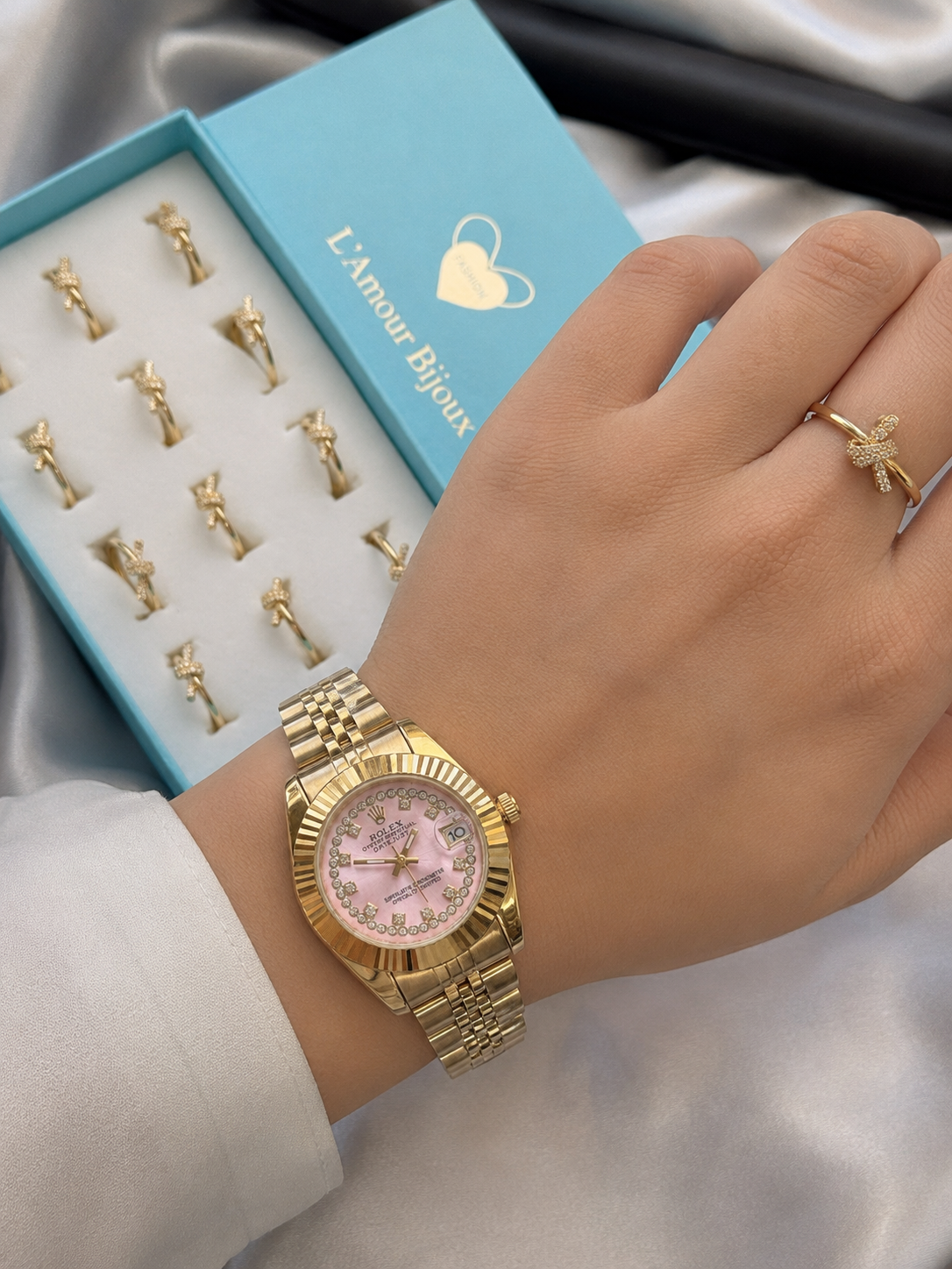 Montre Rolex avec bague cadeau